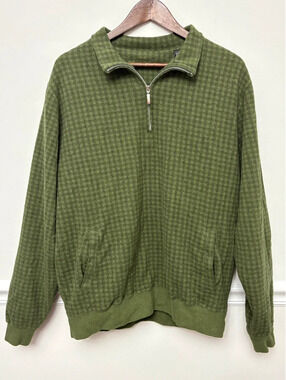 Carnoustie Men’s XL Olive Green Lined Quarter-Zip Pullover Jacket